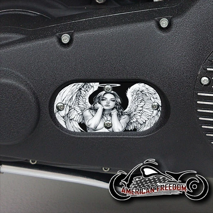 CUBIERTA DE INSPECCIÓN OVALADA HARLEY DAVIDSON 1986-2006 DYNA SOFTAIL - Nude Angel Foto 1 de 1