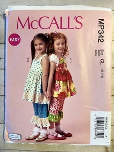 McCall’s Sewing Pattern MP342 Top Dress Pants Girl’s Size 6-7-8 Uncut - Picture 1 of 2