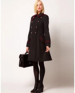 ASOS Beautiful Wool Blend Double Breasted Trench Coat Jacket Size 8 RRP $249 - Picture 1 of 6