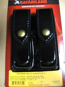 SAFARILAND 77-83 DOUBLE MAGAZINE HOLDER FOR GLOCK SIG H&K S&W OTHERS NEW - Picture 1 of 3