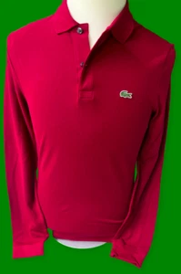 Lacoste Paris Polo Slim Fit Long Sleeve Mens PoloShirt PH4013 00 476 Bordeaux - Bild 1 von 3