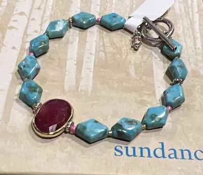 NWT Sundance Catalog Turquoise “Ruby Destination Bracelet” $128 - Image 1 of 3
