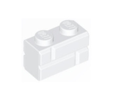50x LEGO® STEINE 98283 Brick Masonry NEU Weiss White Modified Mauerstein