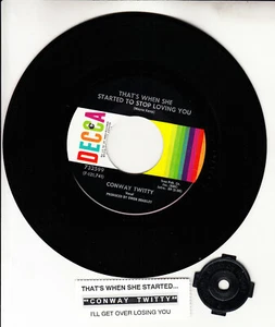 CONWAY TWITTY That's When She Started To Stop Loving You 7" 45 vinyl record NEW - Picture 1 of 1