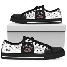 I'm So Perfect Cat Women's Canvas Shoes - Low Top Spiritual Streetwear - Bright