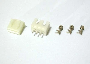 XH JST 2.5mm 3-Pin Female Connector, Crimp Pin Terminal, Straight Header 100 SET - Picture 1 of 4