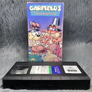 Garfield's Thanksgiving VHS 1992 Tape Movie Cartoon Holiday Fox Video Rare - Picture 1 of 8