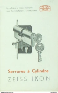 Zeiss Ikon Catalogue (Serrures à Cylindres) Belgique 1938 - Picture 1 of 2