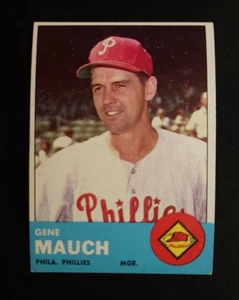 1963 Topps Baseball #318 GENE MAUCH, Philadelphia Phillies, EX-EXMINT - Picture 1 of 2