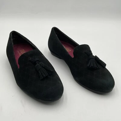 Mocasines Munro Para Mujer Talla 6.5 M Tallie Borla Negro Gamuza Sin Cordones Zapatos Informales Foto 1 de 4
