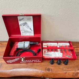 Milwaukee HEAVY-DUTY Drywall Screw Shooter Kit Driver 6767-1 With Metal Case - Picture 1 of 7