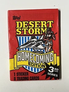 1991 Topps Desert Storm Homecoming Serie 3. Serie Einzelwachspackung - Bild 1 von 2
