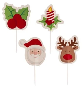 12 Stück Deko-Picker „WEIHNACHTEN“ für Muffins, Kuchen, Torte, Käse, Obst,... - Bild 1 von 1