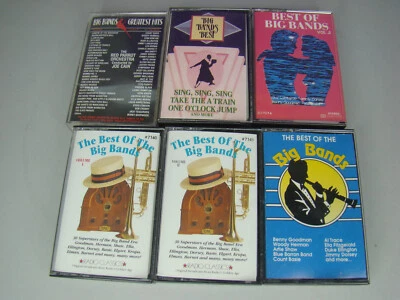 Lot of 6 Big Band Cassette Tapes Benny Goodman Woody Herman Artie Shaw Red Parro Foto 1 de 4