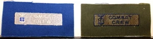 US Air Force Combat Crew Badge Insignia Blue & OD Green Fatigue Patch Set - Picture 1 of 3