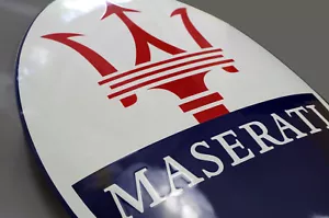 Plaque emaillée MASERATI 32,5x50 cm NEUF garantie 10ans insigne emblème - Foto 1 di 4