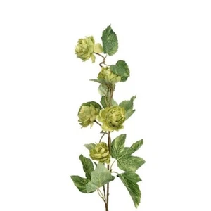 3 Stück künstliche Hopfenzweige aus Kunstseide 75 cm/29 cm hoch grün - Bild 1 von 1