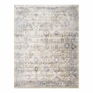 Pasargad Home Majestic 24" x 36" Power-Loomed Area Rug in Beige/Blue - Picture 1 of 8
