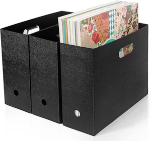 Foldable Scrapbook Paper Storage Organizer, 12X12 Scrapbook Paper Storage, Plast - Picture 1 of 12