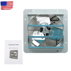 14 inch Shutter Exhaust Fan Industrial Workshop Greenhouse Garage Wall - Picture 1 of 11