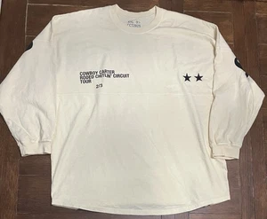 Beyoncé Cowboy Carter Tour 2025 Official Long Sleeve Cream Shirt Merch Sz 2XL - Picture 1 of 5
