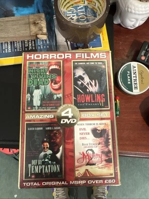 Horror Boxset 4dvds. Howling, Night Of The Living Dead Def By Temptation  - Image 1 of 4
