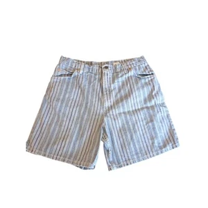 Levi's Vtg Orange Tab 951 Jean Shorts Women’s 16 USA Made Pinstripes 90s Denim - Picture 1 of 8