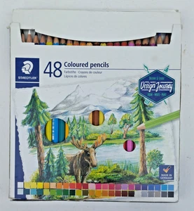 Staedtler 48 Coloured Pencils missing Black pencil used - Picture 1 of 9