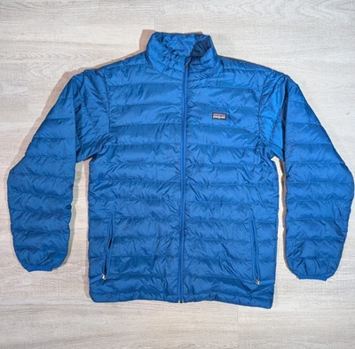 Patagonia Plumón Suéter Chaqueta Niños XL 14 Azul Niños Jóvenes Puffer Invierno Aislado Foto 1 de 4