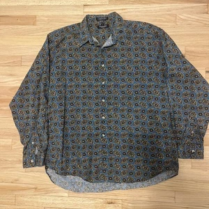 Vintage Christian Dior Monsieur Long Sleeve Floral Shirt Abstract Size XL/TG - Picture 1 of 8