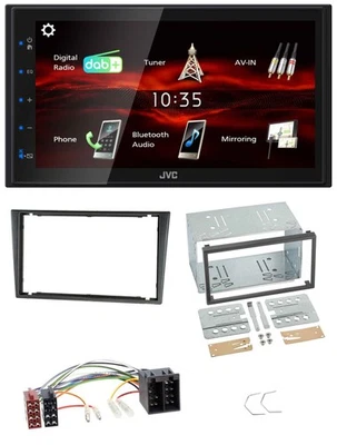 JVC USB Bluetooth MP3 DAB 2DIN Autoradio für Opel Combo C Corsa C Tigra Meriva 0 - Bild 1 von 4
