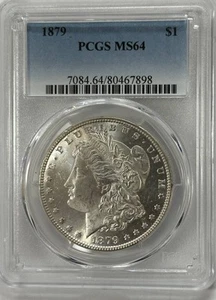 1879 P Morgan Silver Dollar PCGS MS-64 Almost Proof-Like Sweet Coin - Picture 1 of 3