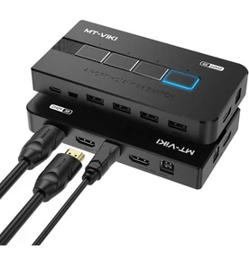 KVM Switch HDMI 4 port Boxes, MT-VIKI 4K@30hz for 4 PCs share 1 HD Monitor - Picture 1 of 6