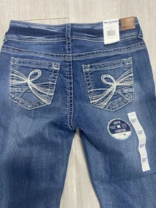 WallFlower Luscious Curvy Bootcut Insta Stretch Jeans Womens Size 7 / 28 Reg - Picture 1 of 11