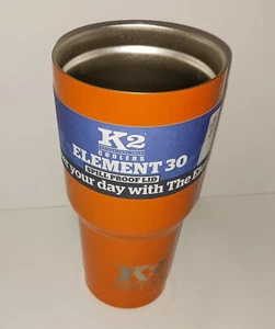 K2 Coolers Element 30 orange Farbe Trinkbecher Tasse - 30 Unzen FEHLENDER DECKEL **NEU** - Bild 1 von 2