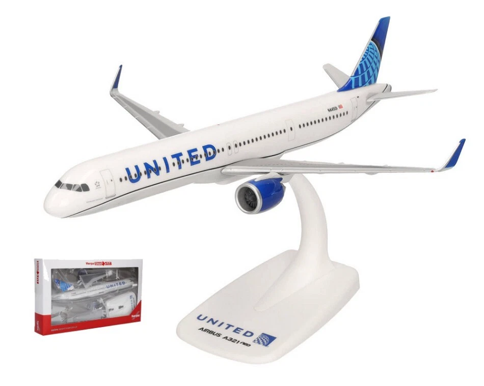 Modellino aereo di linea Herpa AIRBUS A321 NEO UNITED AIRLINES 1:200 modellismo - Immagine 1 di 1