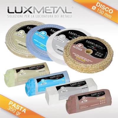 LUX METAL Kit 03/150 Kit lucidatura pulire lucidare metalli ottone rame acciaio alluminio