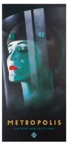 Metropolis Poster Kunstdruck hinter Glas mit Rahmen, 83 x 198 cm - Bild 1 von 1