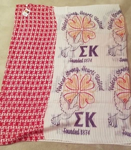 LOT OF 4 SIGMA KAPPA Sorority EXTRA LARGE INFINITY SCARF - Picture 1 of 4