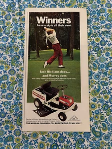 Vintage 1973 Murray Lawnmower Jack Nicklaus Print Ad - Picture 1 of 7