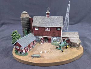 The Danbury Mint "The Old Red Barn" Miniature John Deere Farm Display - Picture 1 of 23