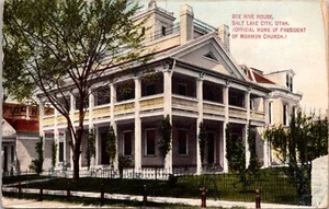 Salt Lake City, UT Bee Hive House Home of President of Mormon Church Postcard - Picture 1 of 2