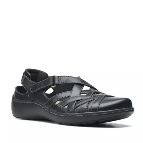 Scarpe basse sandali Clarks Cora in pelle nera