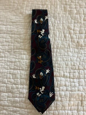 Gravata The Disney Store 100% seda, Mickey Mouse Pateta e Pluto - Vintage - Imagem 1 de 4