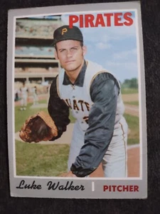 Tarjeta de béisbol 1970 Topps Luke Walker #322 Pittsburgh Pirates (PLIEGUE) - Imagen 1 de 2