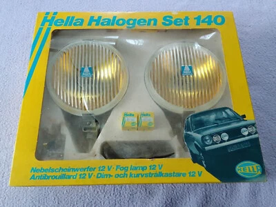 Хромированные противотуманные фары Hella 140 VW Beetle Porsche 911 356 Mercedes НОВЫЕ ИЗ СТАРЫХ ЗАПАСОВ - Изображение 1 из 4