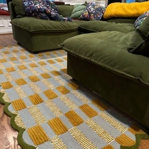 Matilda Goad Plaid Rugs Handmade 100% Woolen Hand Tufted For Home Decoration - Picture 1 of 22