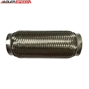 3.5" ID Exhaust Flex Pipe 3.5" x 10" Stainless Steel Double Braided Connector US - Picture 1 of 3