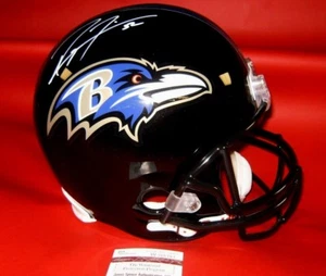 RAY LEWIS AUTOGRAPHED BALTIMORE RAVENS FS REP HELMET JSA HOF 18 - Picture 1 of 3
