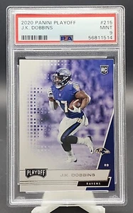 2020 Panini Playoff JK Dobbins PSA 9 Mint RC Rookie - Picture 1 of 2